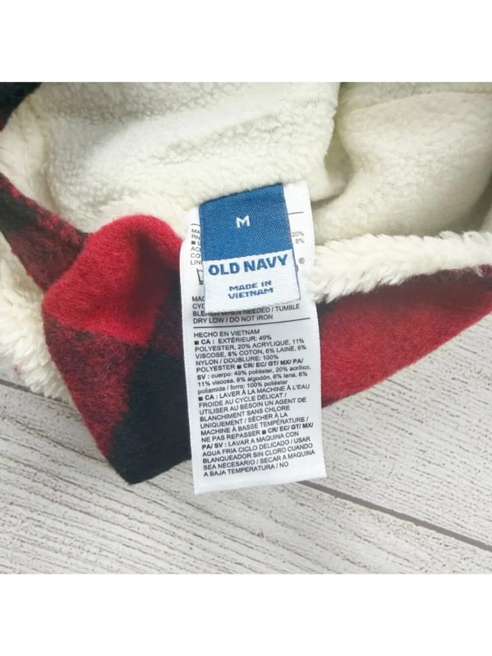 Old Navy Red Black Plaid Sherpa-Lined Trapper Hat NWT M 2T